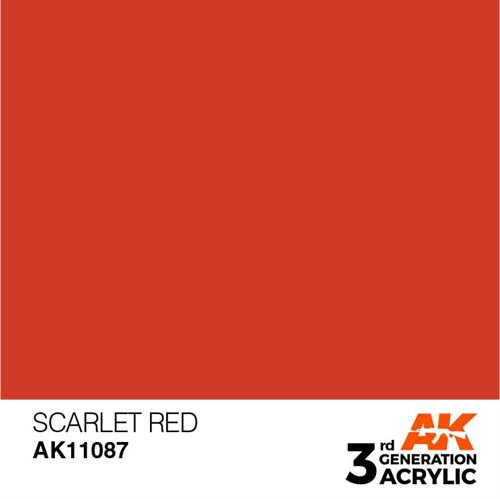 AK11087 Acrylfarbe, 17 ml, Scharlachrot - Standard